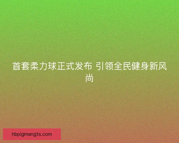 首套柔力球正式发布 引领全民健身新风尚